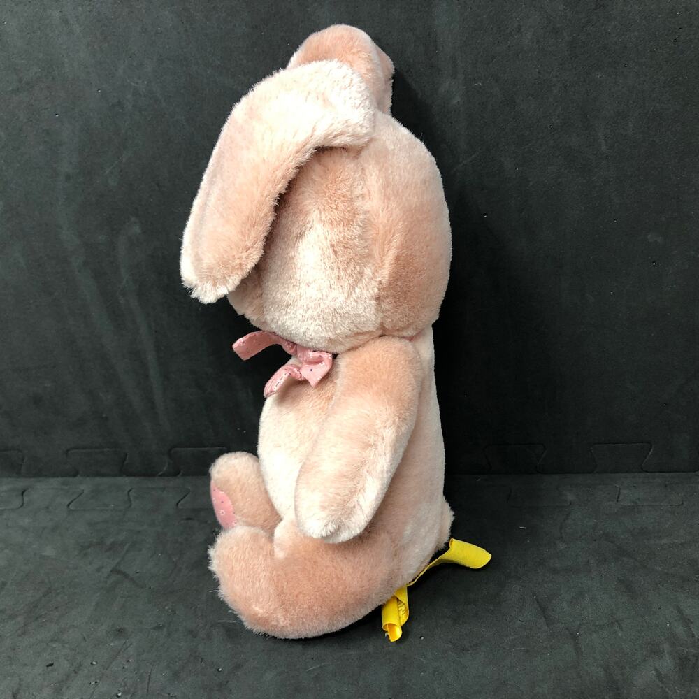 24k Polar Puff Wendie Pink Bunny Plush Floral Ears 9" Stuffed Rabbit VTG 1995 - Picture 4 of 6
